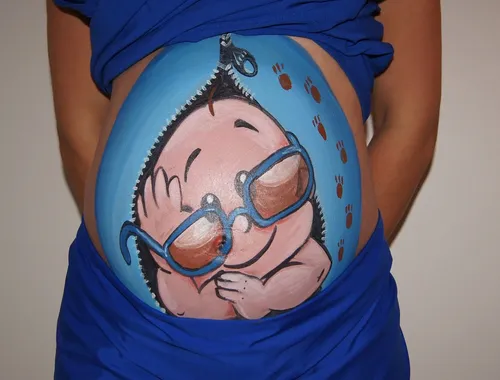belly-painting-fleurs