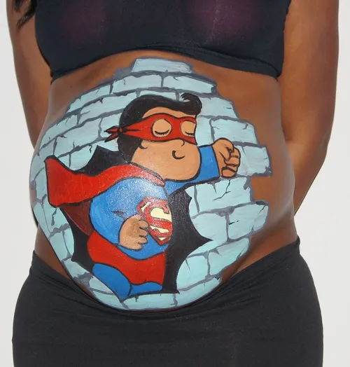 belly-painting-bebe-paon