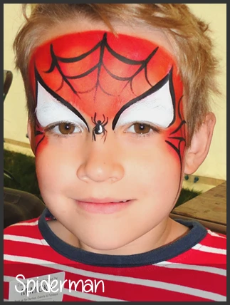 spiderman face painting by mimicks