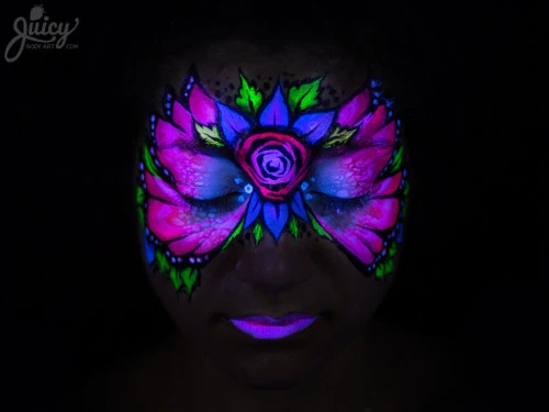 maquillage-papillon-fluorescent